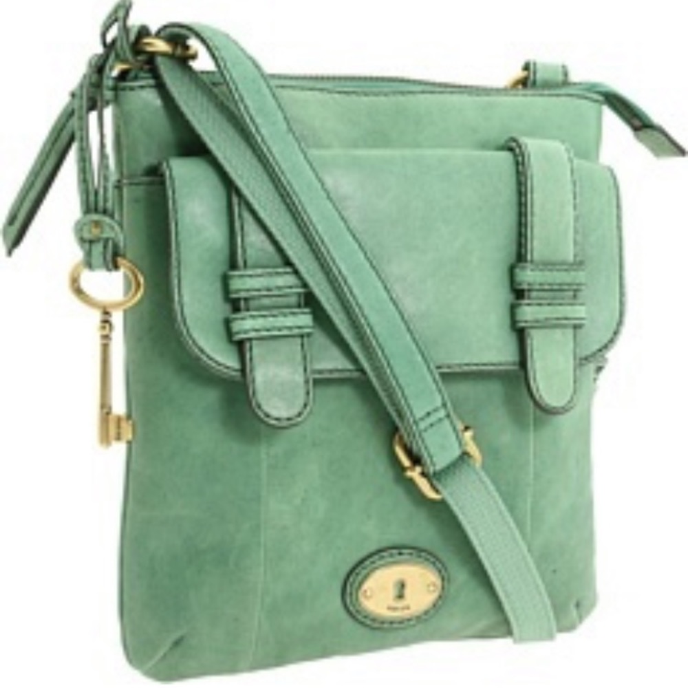 Fossil Green Carson Top Zip Crossbody Bag